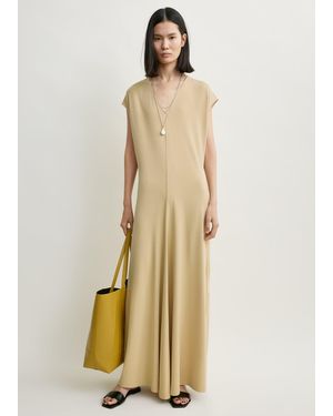 TOTEME V-Neck Jersey Dress - Natural