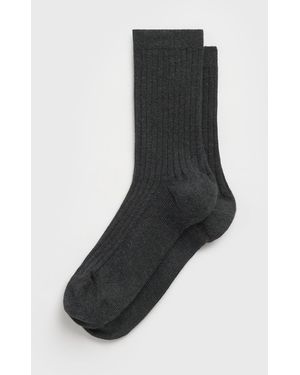 TOTEME Crew Socks Dark - Black