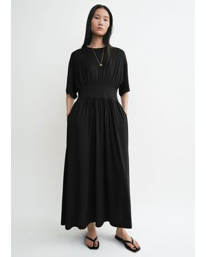 TOTEME Cotton Silk Tee Dress - Black
