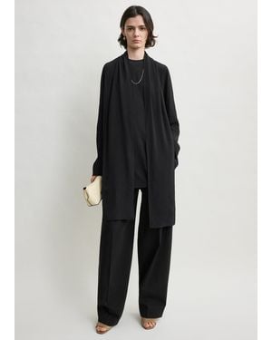 TOTEME Draped Scarf Blouse - Black