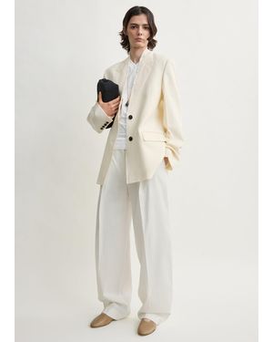 TOTEME Raw Lapel Jacket - Natural