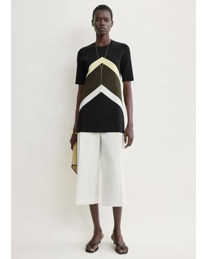 TOTEME Chevron Stripe Tee - White