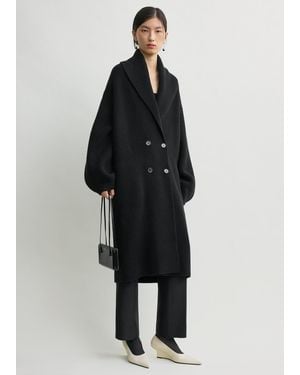 TOTEME Long Shawl-Lapel Cardigan - Black