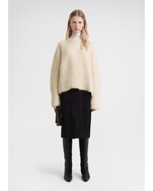 TOTEME Boxy Alpaca Knit - Natural