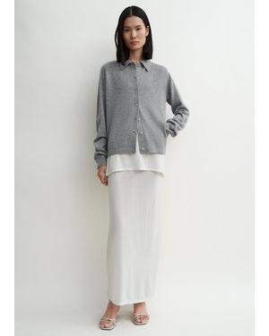 TOTEME Raglan-Sleeve Cashmere Cardigan Melange - Grey