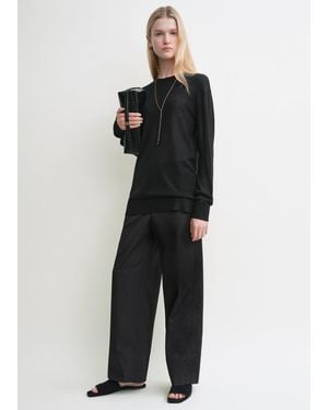 TOTEME Long-Sleeve Tee Knit - Black