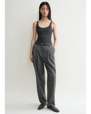 TOTEME Double-Pleated Tailored Pants - Multicolor
