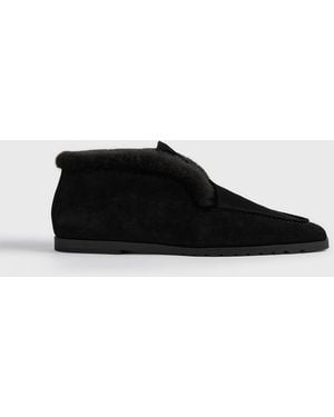 TOTEME Loafer Boots - Black