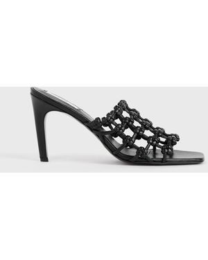 TOTEME Braided-Leather Bandeau Mules - White