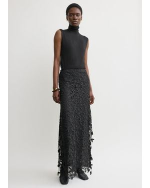 TOTEME Guipure Lace Skirt - Black