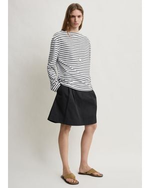 TOTEME Stripe Jersey Long-Sleeve Tee - Gray