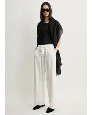 TOTEME Piped Silk Pants - White