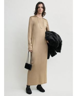 TOTEME Long Satin Dress - Natural