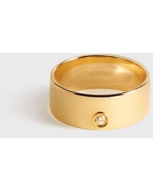 TOTEME Cigar Diamond Midi Ring 18Kt - White