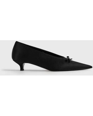 TOTEME Bow Satin Kitten Pumps - White