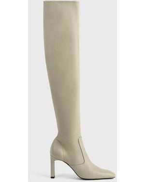 TOTEME Nappa Over-The-Knee Boots - White