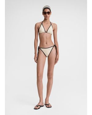 TOTEME Stripe Tie Bikini Bottoms - White