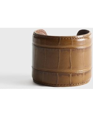 TOTEME Croco-Embossed Cuff - White