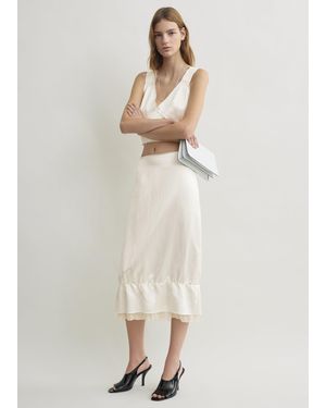 TOTEME Layered Satin Skirt - Natural