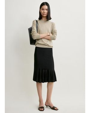 TOTEME Fluted Knit Skirt - Natural