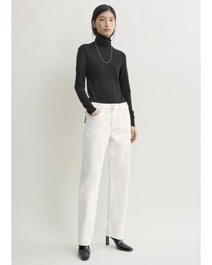 TOTEME Low Straight Denim - White
