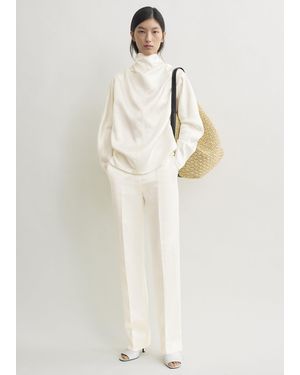 TOTEME Cowl Neck Blouse - Natural