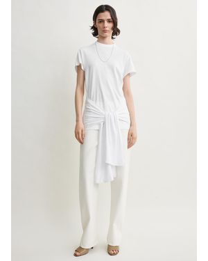TOTEME Tie-Waist Jersey Top - White