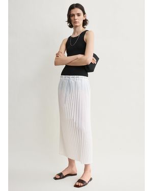 TOTEME Belted Pleated Skirt - Natural