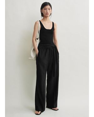 TOTEME Fluid Drawstring Pants - Black