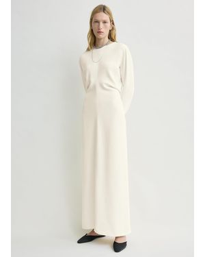 TOTEME Long-Sleeve Slouch Waist Dress - White