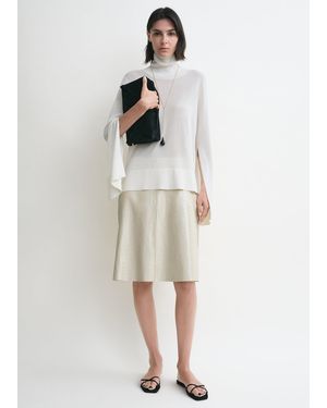 TOTEME Croco-Embossed Skirt - Natural