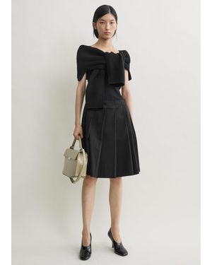 TOTEME Beaded Pleat Skirt - Black
