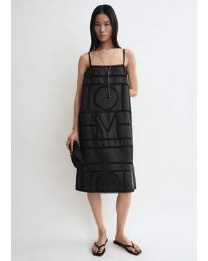 TOTEME Monogram Silk Dress - Black