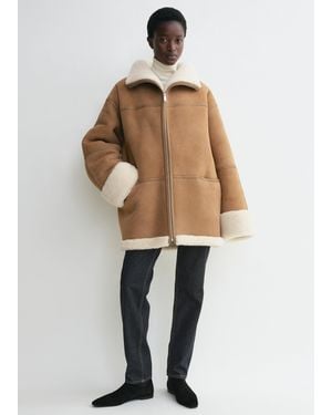 TOTEME Signature Shearling Jacket - Natural