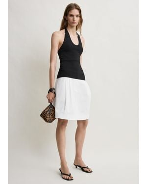 TOTEME Compact Knit Halter Top - White