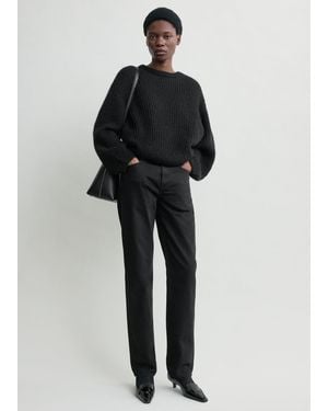 TOTEME Mohair Blend Rib Knit - Black