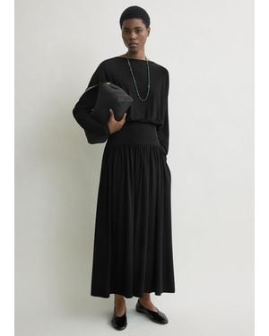 TOTEME Boatneck Jersey Dress - Black