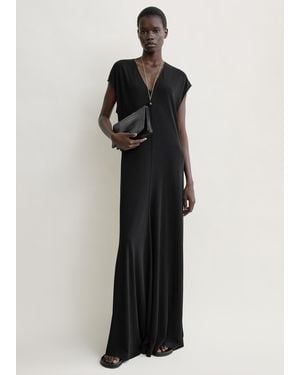 TOTEME V-Neck Jersey Dress - Black