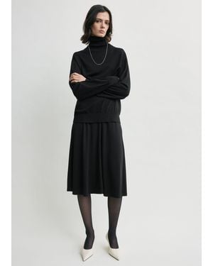 TOTEME Short Fluid Jersey Skirt - Black