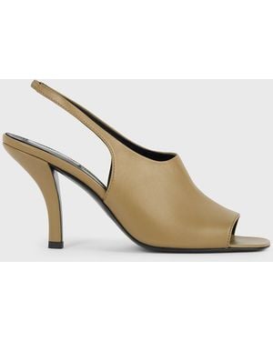 TOTEME Contour Nappa Slingbacks - Natural
