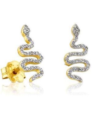 Tous Gold Gem Power Earrings With Diamonds Sneak Motif - Metallic