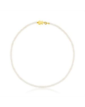 Tous Gold Sweet Dolls Necklace - White