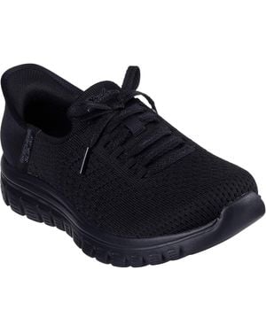 Skechers Graceful First Blush Textile Trainers - Blue