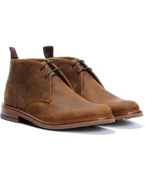 Chapman & Moore Country Chukka Oiled Leather Tan Boots - Brown