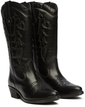 Osprey The Louisiana Leather /Gunmetal Boots - Black