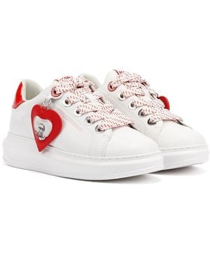 Karl Lagerfeld Kapri Valentine Pendant Scarpe Da Ginnastica Bianche - Bianco
