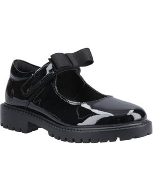 Hush Puppies Astrid Bow Leather Girls's Shoes - Black
