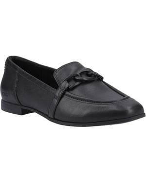 TOMS Lynette Leather Loafers - Black
