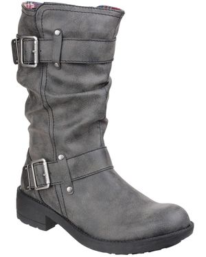 Rocket Dog Trumble Schwarze Stiefel - Grau