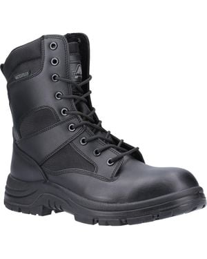 Amblers Safety Combat Leather - Black